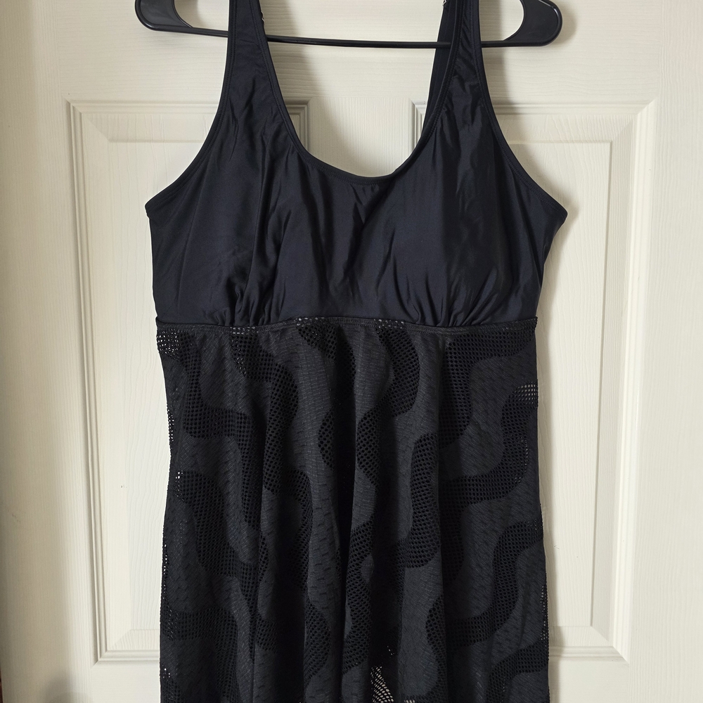 Chic Black Lace Swim Chemise